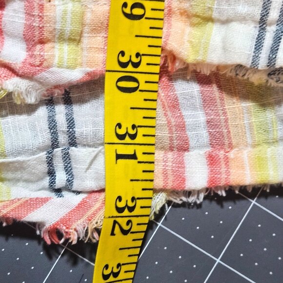 Free People Summer Nights Striped Pastel Boho Dress  Butter Yellow Ruffle Sleeve - Picture 10 of 14